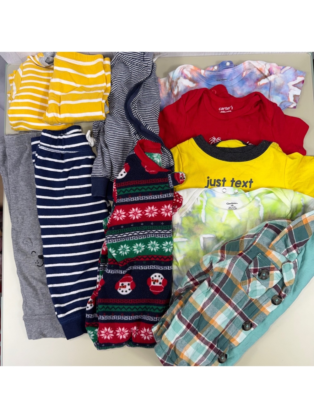 Baby 12M Clothing Lot Carter’s Cat & Jack Gerber 11 Pc